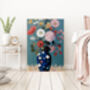 Blue Vase Flower Art Print, thumbnail 4 of 4