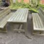 Outdoor Garden Table With Benches With Backs, thumbnail 1 of 2