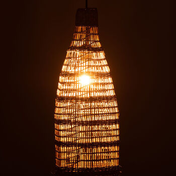 Natural Seagrass Bottle Pendant Light, 6 of 7