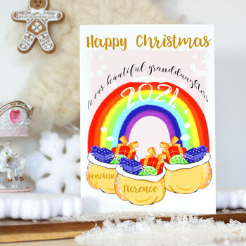 Rainbow Grandchildren Christmas Card, 3 of 12