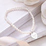 Personalised Sterling Silver Charm Pearl Bracelet, thumbnail 1 of 6