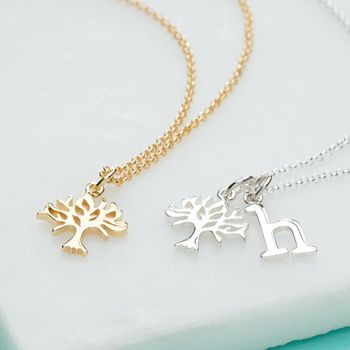 Tree Charm Necklace, Sterling Silver Or Gold Plated, 2 of 10