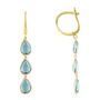 Sorrento Triple Drop Earring Gold Plated Silver, thumbnail 3 of 11