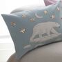 Polar Bear Cushion With Sequin Stars, thumbnail 3 of 5