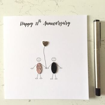 11th Wedding Anniversary Card Steel, 4 of 6