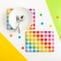 Rainbow Gingham Placemat Set Of Two, thumbnail 4 of 6