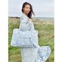 Block Printed Blue Cornflower Quilted Bag, thumbnail 2 of 6