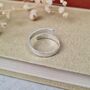 Personalised Name And Date Adjustable Silver Ring, thumbnail 6 of 8