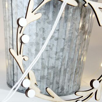 Wooden Mistletoe Wreath, 3 of 7