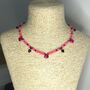 'La Vie En Rose' Opal Ruby And Chalcedony Necklace, thumbnail 2 of 6