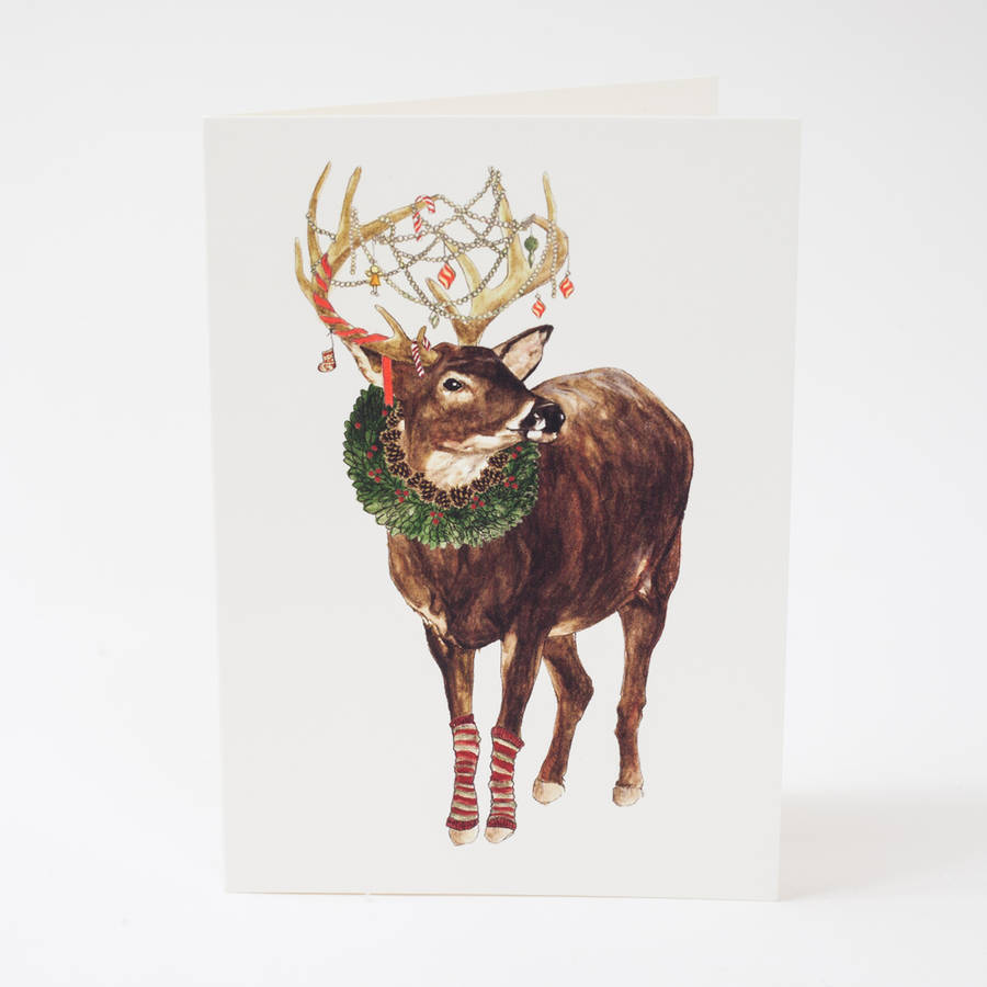 'merry christmas my deer' christmas card by mister peebles