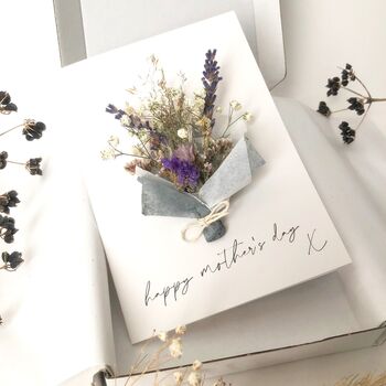 Mothers Day Everlasting Dried Flower Bouquet Card, 8 of 8