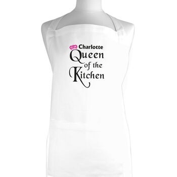 Personalised Queen Of The Kitchen Apron, 2 of 3