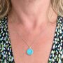 Turquoise December Birthstone Necklace Silver, thumbnail 3 of 7