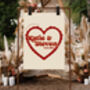 Personalised Retro Heart Wedding Welcome Sign, thumbnail 2 of 2