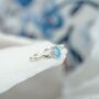 Dainty Silver Opal Ring, thumbnail 2 of 9
