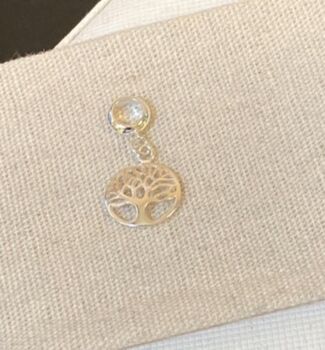 Sterling Silver Circle Tree Of Life Charm, 2 of 5