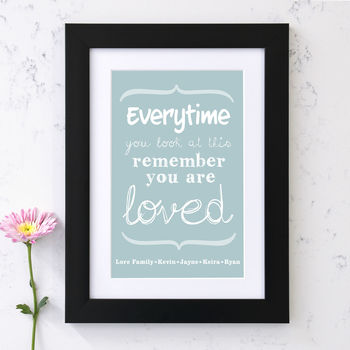 Personalised 'You Are Loved' Art Print, 3 of 10