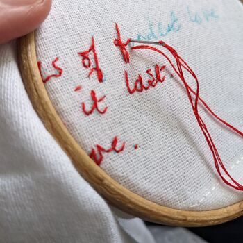 Handwritten Message Second Anniversary Cotton Hanky, 5 of 10