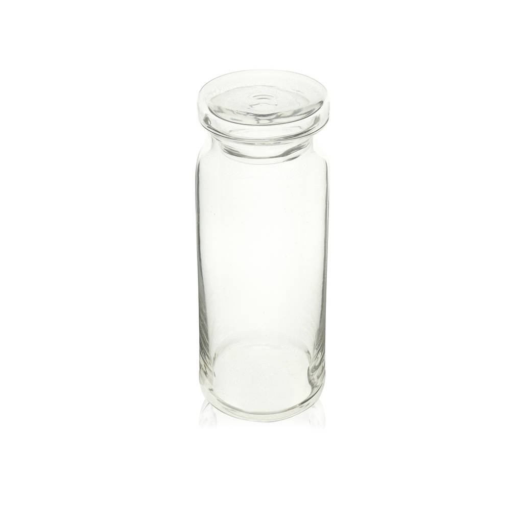 handblown glass milk jar with lid by huta | notonthehighstreet.com