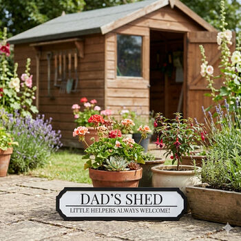 Personalised Small Dad's Shed Road Sign Garden Wall Plaque, 6 of 6