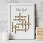 Personalised Create Your Own Scrabble Tile Family Print, thumbnail 1 of 2