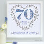 Personalised 70th, 80th, 90th Birthday Framed Print, thumbnail 2 of 12