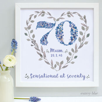 Personalised 70th, 80th, 90th Birthday Framed Print, 2 of 12