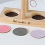 Personalised Earring Stand In Light Oak And Acrylic, thumbnail 9 of 11