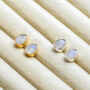 Moonstone Teardrop Stud Earrings, thumbnail 1 of 7