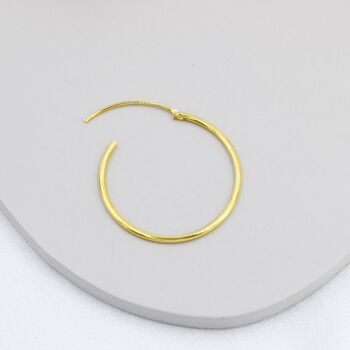 Sterling Silver Extra Skinny Large Infinity Hoops, 2 of 12