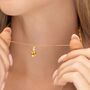 Citrine Pendant Necklace In Sterling Silver And Gold, thumbnail 2 of 11