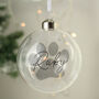 Personalised Glass Christmas Pet Bauble, thumbnail 1 of 3