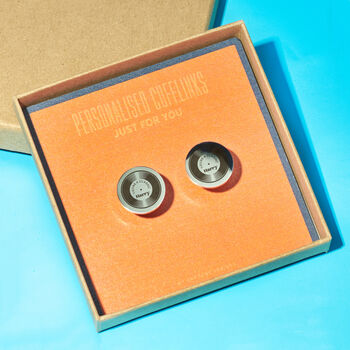 Personalised Vinyl Record Music Cufflinks, 3 of 4