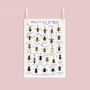 The A To Z Of Bees Print, thumbnail 2 of 6