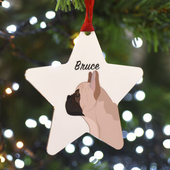 French Bulldog Christmas Dog Decoration Personalised, 6 of 9