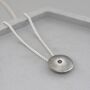 Sterling Silver Round Necklace With Sunburst Motif, thumbnail 10 of 12