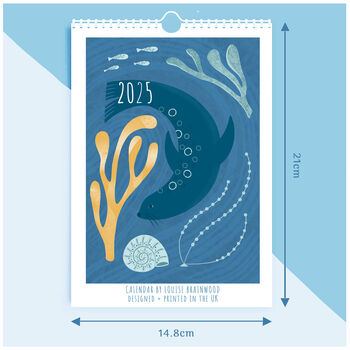 2025 Coastal Illustrated Mini Wall Calendar, 4 of 6