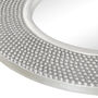 Round Decorative Wall Mirror Beaded Silver, thumbnail 3 of 4