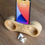 Personalised Phone Amplifier 5th Anniversary Wood Gift, thumbnail 3 of 6