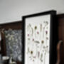 A3 Pressed Flower Art Botanical Wall Art In Black Frame, thumbnail 3 of 7
