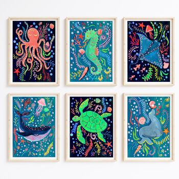 Sea Life Animal Nursery Prints, 10 of 12