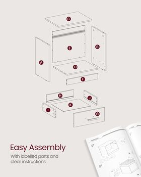 Bedside Table With Drawer And Open Storage, 8 of 10