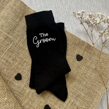 Personalised The Groom Wedding Day Socks, 2 of 5