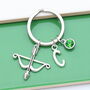 Personalised Archery Keyring, Bow And Arrow, Archer Gift, thumbnail 1 of 9