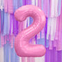 Pink Any Age Foil Number Birthday Balloon, thumbnail 4 of 10