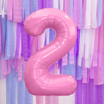 Pink Any Age Foil Number Birthday Balloon, 4 of 10