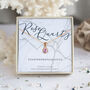 Rose Gold October Birthstone Necklace Rose Quartz, thumbnail 1 of 5