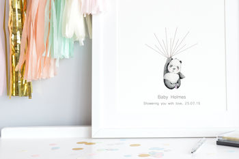 Personalised Baby Shower Keepsake Fingerprint Art Print, 8 of 12