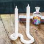 Twist Shaped Hand Made Double Candle, thumbnail 4 of 7